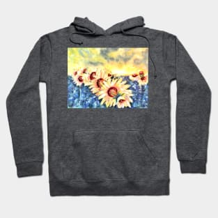 Sunset and sunflowers Hoodie